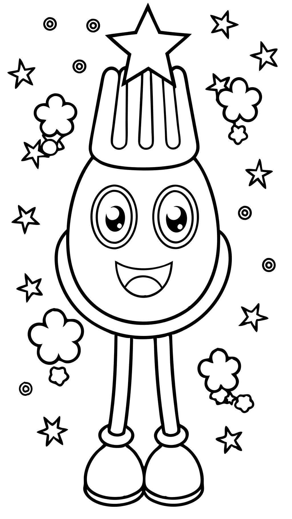 forky coloring page